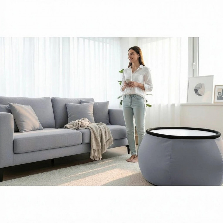 Бескаркасный пуф-столик ТОППЕР