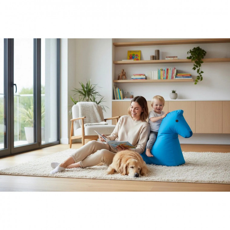 Бескаркасный пуф ЛОШАДКА