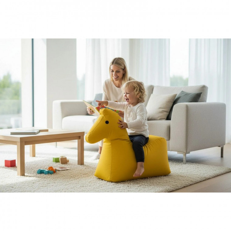 Бескаркасный пуф ЛОШАДКА