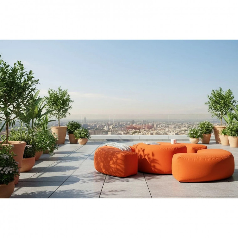 Комплект бескаркасных пуфов КОМБО