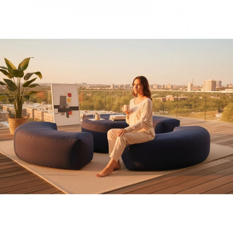 Комплект бескаркасных пуфов КОМБО