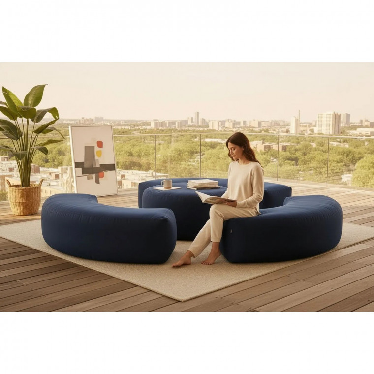 Комплект бескаркасных пуфов КОМБО