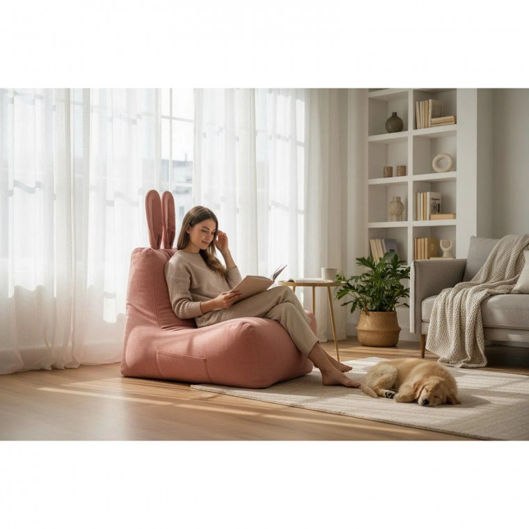 Бескаркасное кресло-персонаж ЗАЙЧИШКА