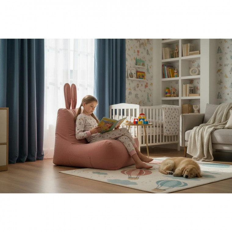 Бескаркасное кресло-персонаж ЗАЙЧИШКА