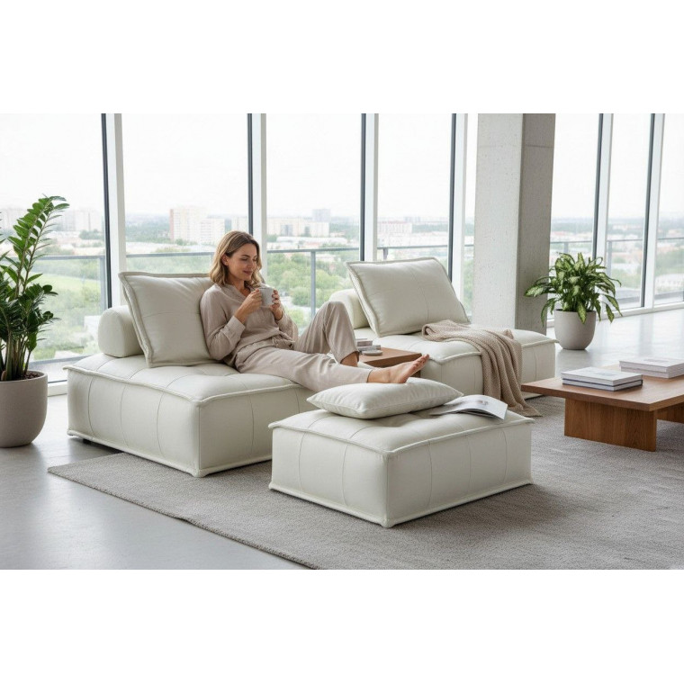 Бескаркасный диван-пуф ТОГА с оттоманкой