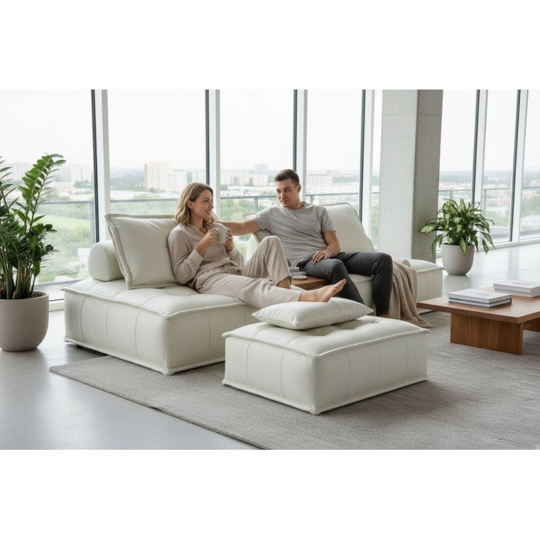 Бескаркасный диван-пуф ТОГА с оттоманкой