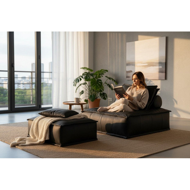 Бескаркасный диван-пуф ТОГА с оттоманкой