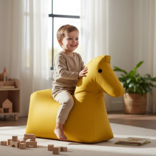 Бескаркасный пуф ЛОШАДКА