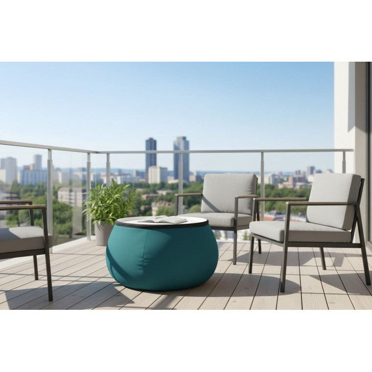 Бескаркасный пуф-столик ТОППЕР