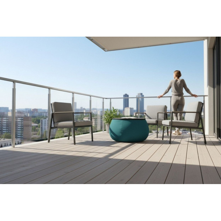 Бескаркасный пуф-столик ТОППЕР